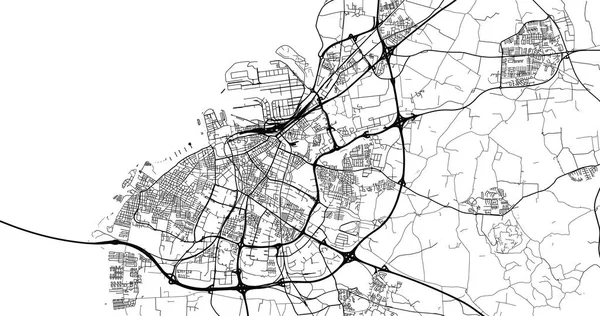 Urban vector city map of Malmo, Sweden, Europe — Stock Vector