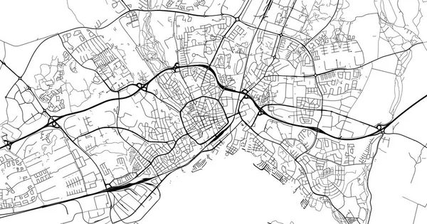 Αστικός διανυσματικός χάρτης της πόλης Vasteras, Σουηδία, Ευρώπη — Διανυσματικό Αρχείο