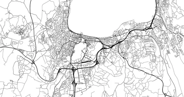 Vecteur urbain carte de ville de Jokoping, Suède, Europe — Image vectorielle