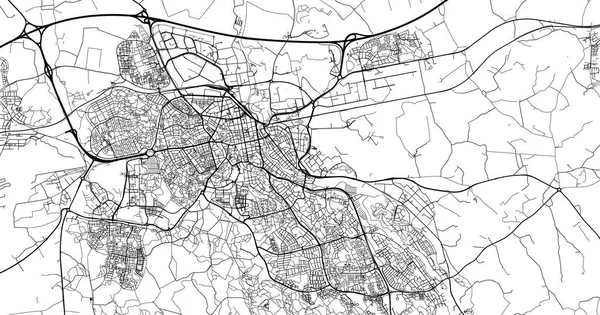 瑞典林科平城市矢量城市地图，欧洲 — 图库矢量图片