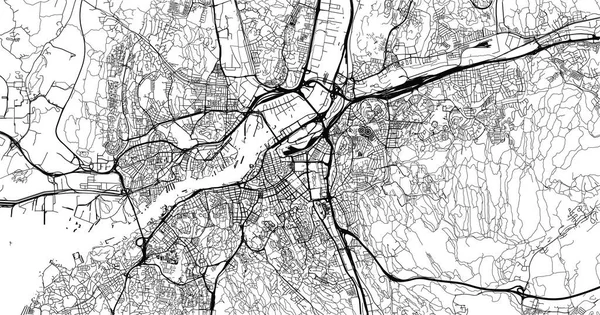 Città vettoriale urbana mappa di Goteborg, Svezia, Europa — Vettoriale Stock