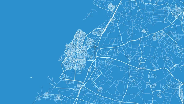 Mapa da cidade de vetor urbano de Ashkelton, Israel, Oriente Médio — Vetor de Stock