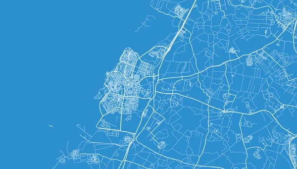 Mapa da cidade de vetor urbano de Ashkelton, Israel, Oriente Médio — Vetor de Stock