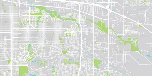 Stedelijke vector stadskaart van Aurora, Colorado, Verenigde Staten van Amerika — Stockvector