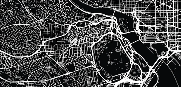 Stadtplan von Arlington, Texas, Vereinigte Staaten von Amerika — Stockvektor