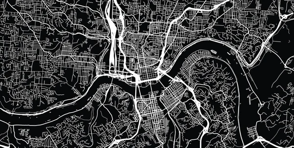 План города Цинциннати, Огайо, Соединенные Штаты Америки (США) — стоковый вектор