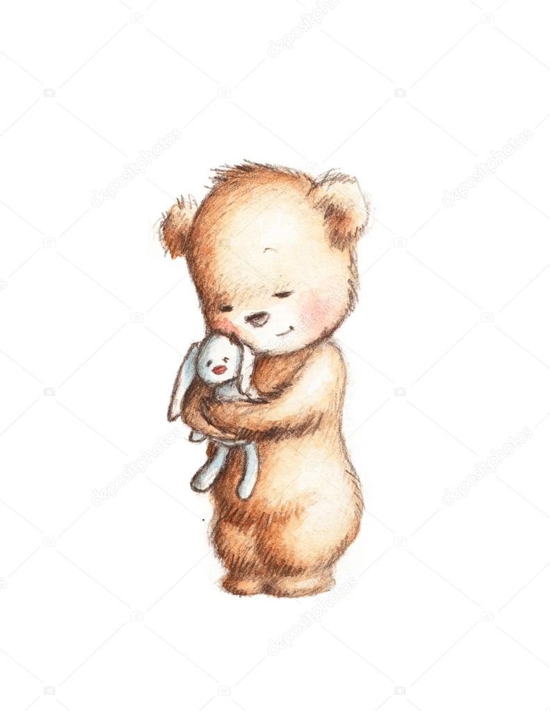 teddy bear and bunny