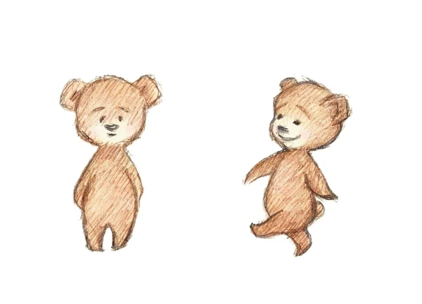 Tekeningen van Teddy Bear Stockafbeelding