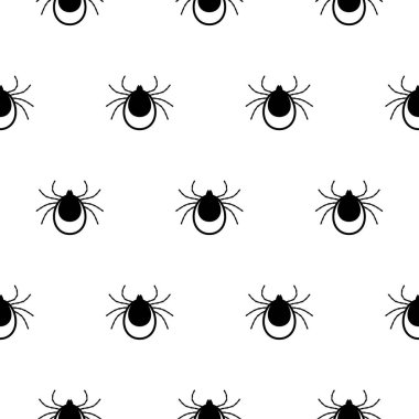 Tick 'le kusursuz bir düzen. Mite. Böcek Vektörü illüstrasyonu