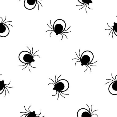 Tick 'le kusursuz bir düzen. Mite. Böcek Vektörü illüstrasyonu