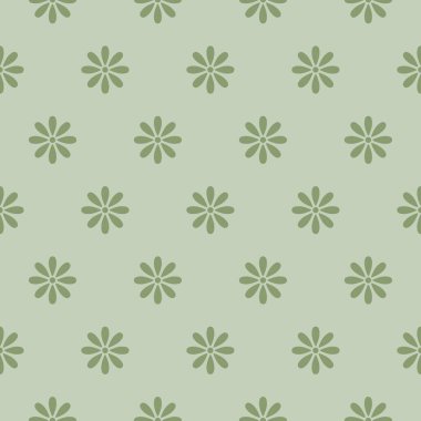 Basit çiçeklerle kusursuz desen. Çiçek siluetiyle Geometrik arkaplan.