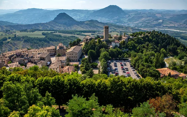 San Leo Χωριό Κόμβος Της Ιστορικής Περιοχής Montefeltro Στην Emilia — Φωτογραφία Αρχείου