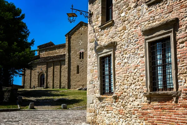 Beautiful Square Ancient San Leo Village Hub Historic Montefeltro Region — Stock Photo, Image