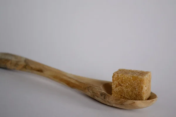 Brązowy cukier trzcinowy kostki — Zdjęcie stockowe
