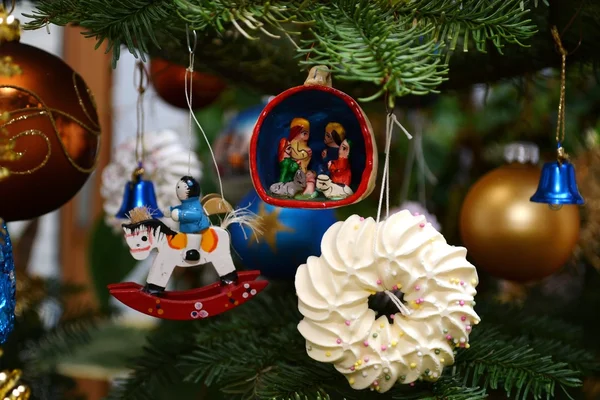 Christmas tree ornaments Close-up — Stock Photo, Image