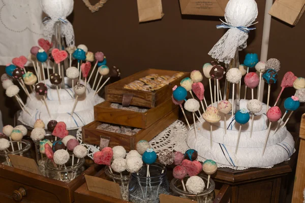 Barevný sortiment Cake Pops — Stock fotografie