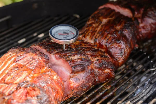 焼く時に肉の温度計 — ストック写真