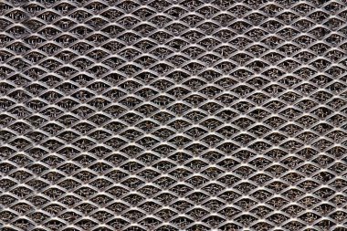 Parlak metal bir ızgaranın kareli deseni, minimalist geometrik desen - arkaplan