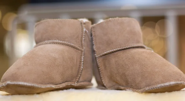 Baby shoes made of leather — Stock Photo, Image