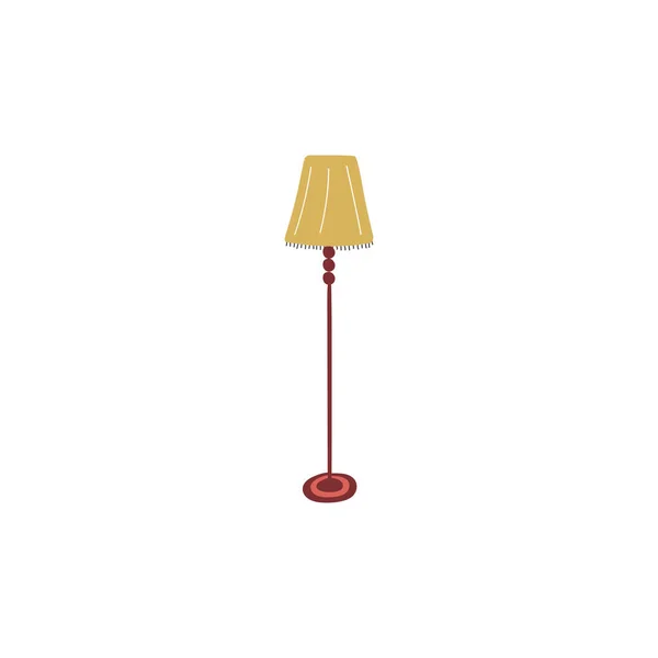 Jolie icône doodle de lampadaire. Illustration plate de couleur vectorielle dessinée à la main — Image vectorielle