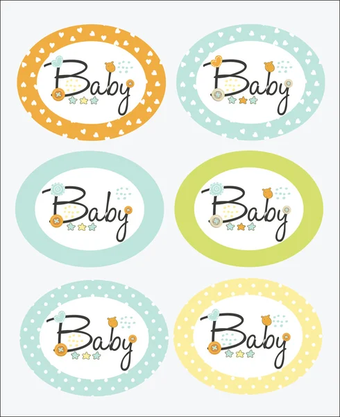 Baby boy labels Vector Graphics