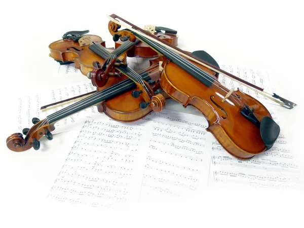 用笔记和小提琴的音乐背景 — 图库照片