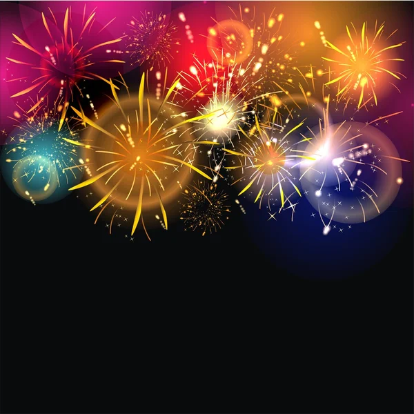 Sfondo di sylvester con fuochi d'artificio — Foto Stock