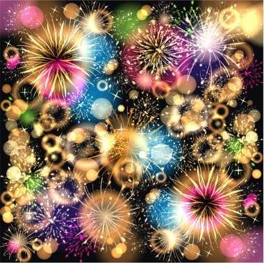 Background with firework clipart