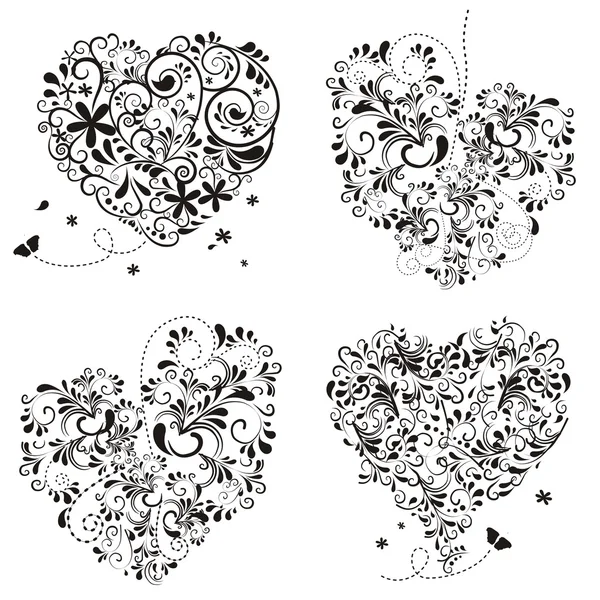 Lovlely background with hearts — Stock Vector