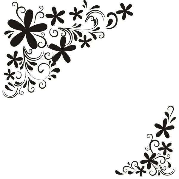 Mooie achtergrond met ornamenten en bloemen — Stockvector