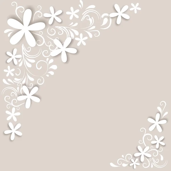 Mooie achtergrond met ornamenten en bloemen — Stockvector