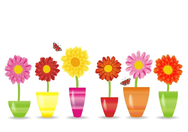 Flores coloridas — Vetor de Stock