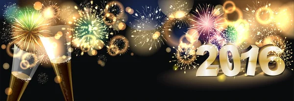 Background with golden firework — Stock Photo, Image