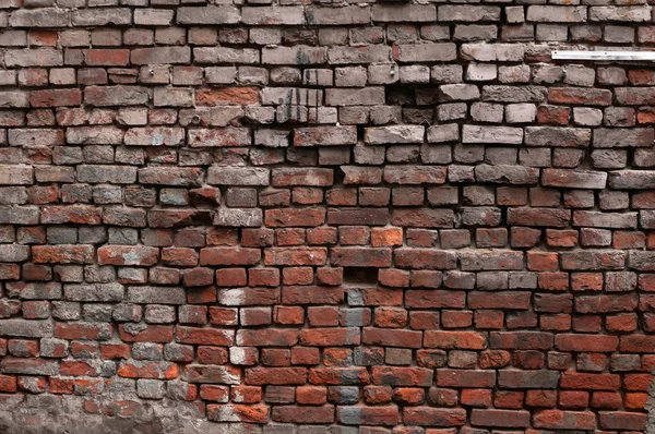 Texture of old red brick wall — Stock Photo, Image