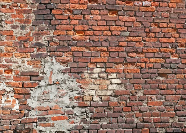 Tekstury stary szorstki czerwień ceglasta ściana — Zdjęcie stockowe