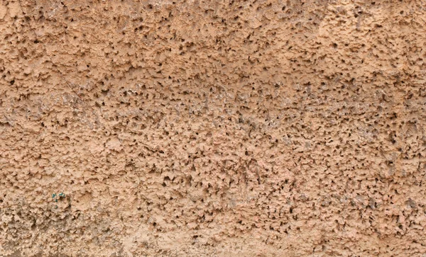 Texture di vecchia parete ricoperta di stucco marrone — Foto Stock