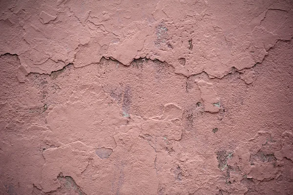 Textura de parede velha coberta com estuque rosa — Fotografia de Stock