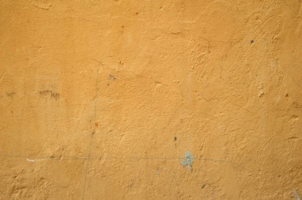 Doku duvar eski sarı sıva ile kaplı — Stok fotoğraf