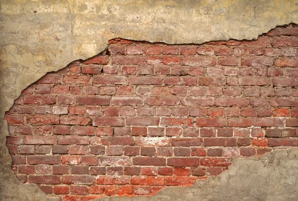 Texture of old wall covered with yellow stucco — Stock Photo, Image