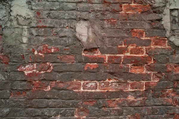 Struktur av gamla röda tegelvägg — Stockfoto