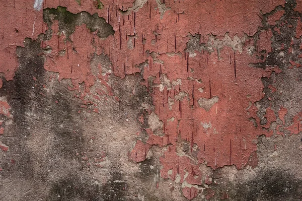赤い漆喰で覆われた古い壁のテクスチャ — ストック写真