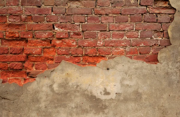 Texture of old wall covered with yellow stucco — Stock Photo, Image