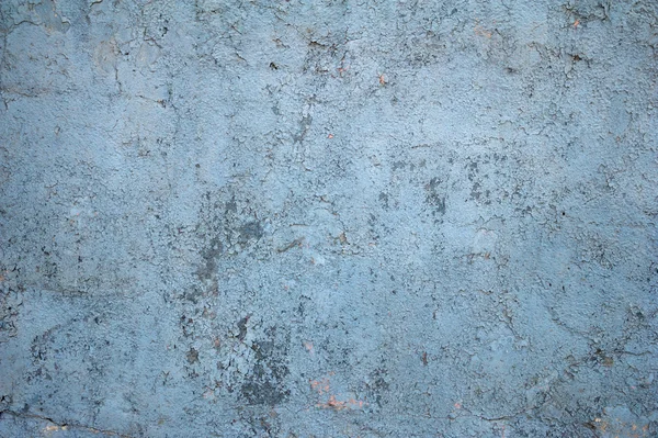 Texture de vieux mur recouvert de stuc bleu — Photo