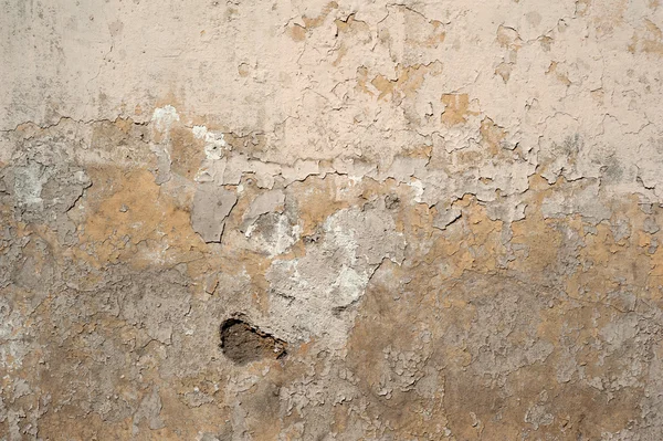 Textura de pared vieja cubierta con estuco amarillo — Foto de Stock