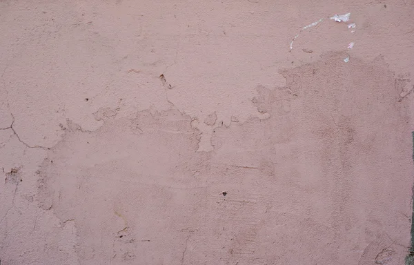 Textura de parede velha coberta com estuque rosa — Fotografia de Stock