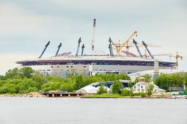 Russia, St. Petersburg, 19.06.2015: Construction New Zenit Stadi
