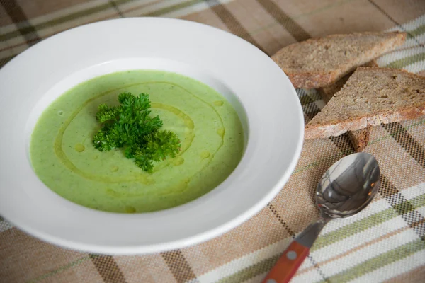 Sopa de brócoli y verduras verdes — Foto de Stock