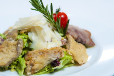 Taze lezzetli salata et kiraz domates ile