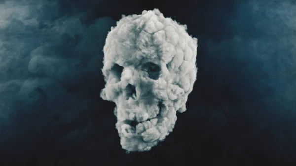 Scary Skull Created Cloud Smoke Illustration — Stock Photo, Image