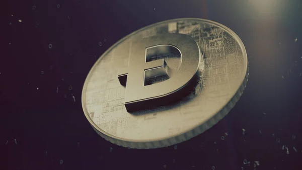 Doge Şifreleme Madeni Parası 3D illüstrasyon